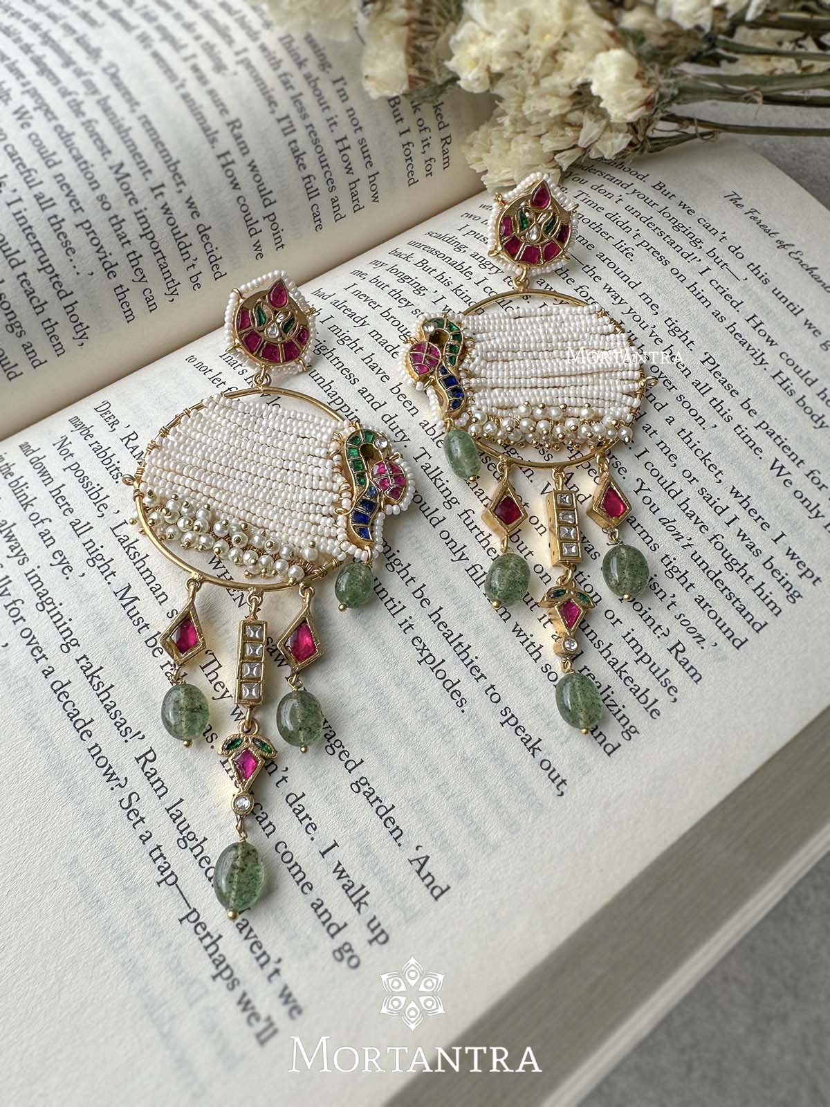 Vaishnavi Fashion Gold Plated Kundan Earrings With Mangtikka